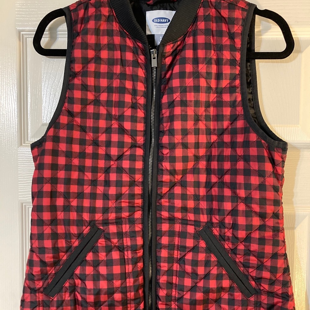 Old Navy plaid vest